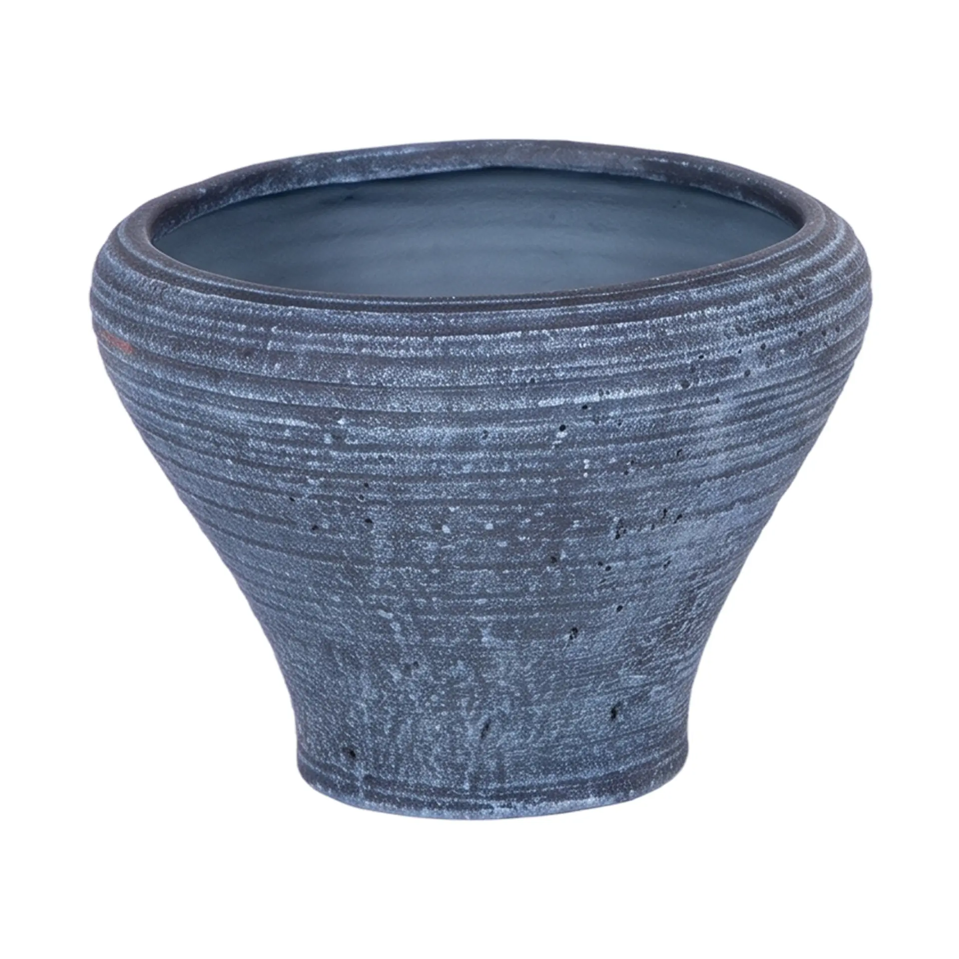 Handgedraaide pot in blauw